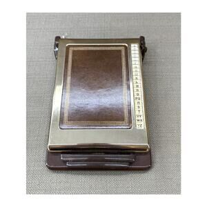 Vintage Bates Listfinder Model Cavalier - Burgundy Desktop Address/Phone List